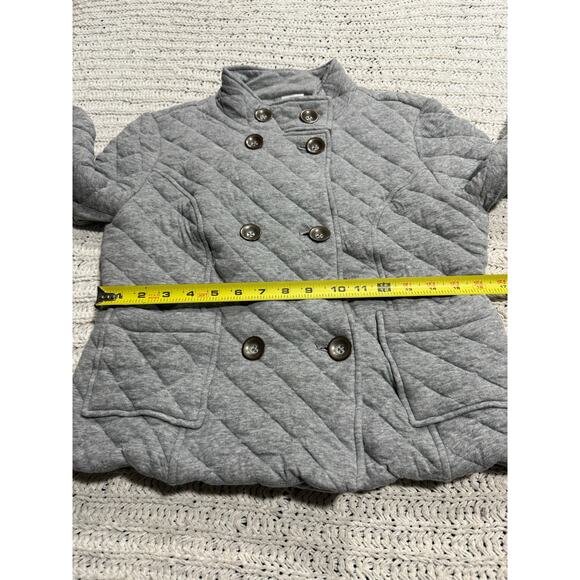 Cabi Quilted Jacket Peacoat 100% Cotton Women's Size Medium Gray 3182 216051 - Picture 6 of 10